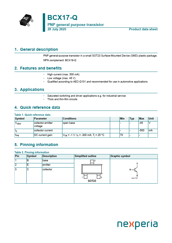 BCX17-Q Datasheet Preview