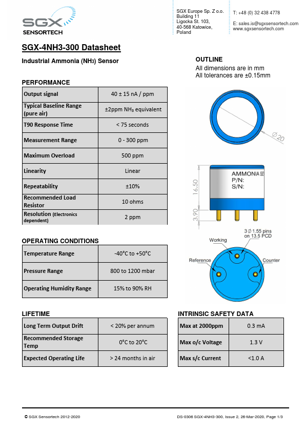 SGX-4NH3-300 Datasheet Preview