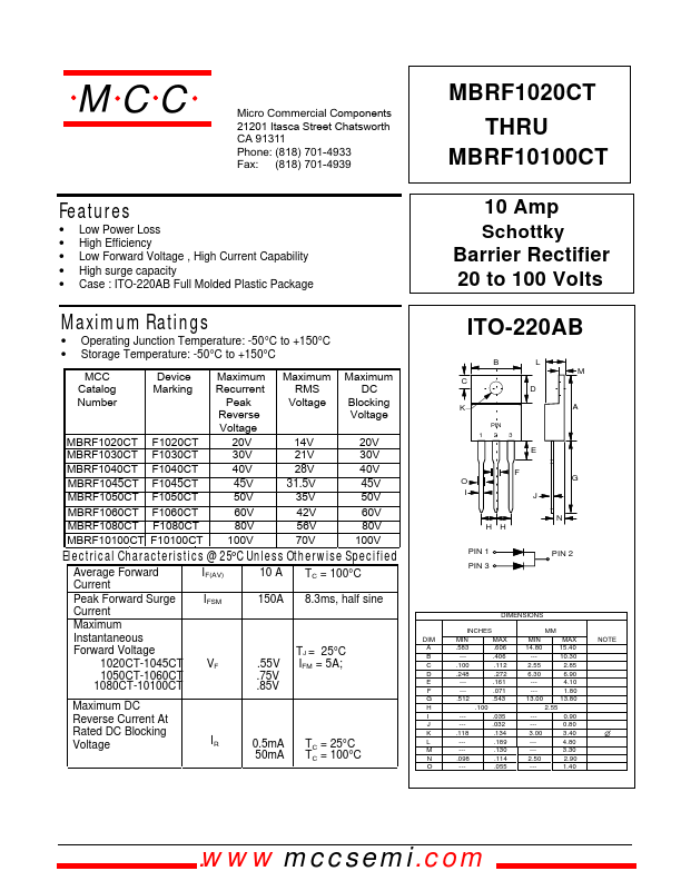 MBRF1020CT