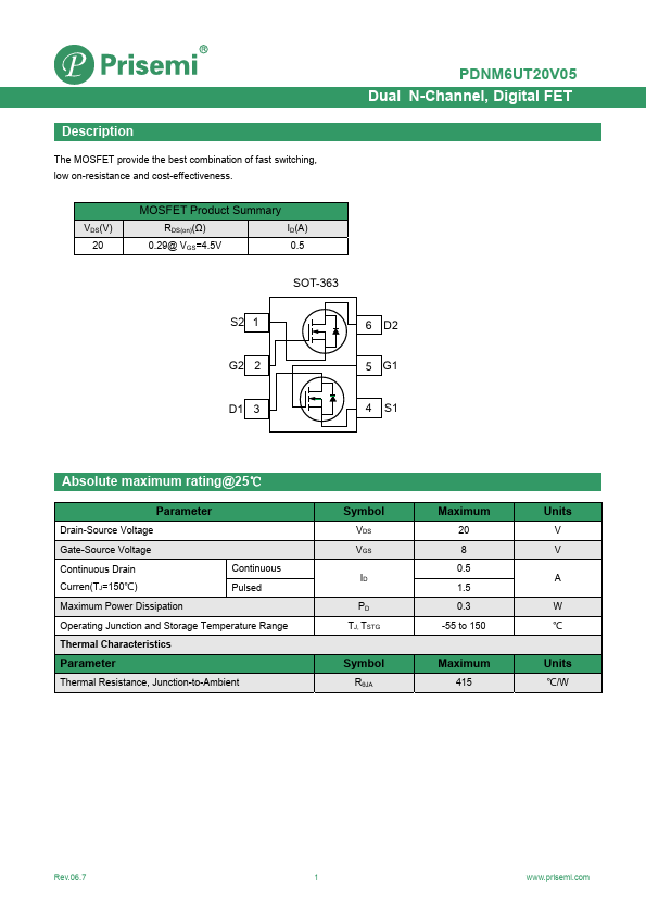 PDNM6UT20V05 Datasheet Preview