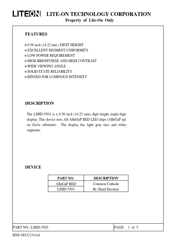 datasheet Preview Page 2