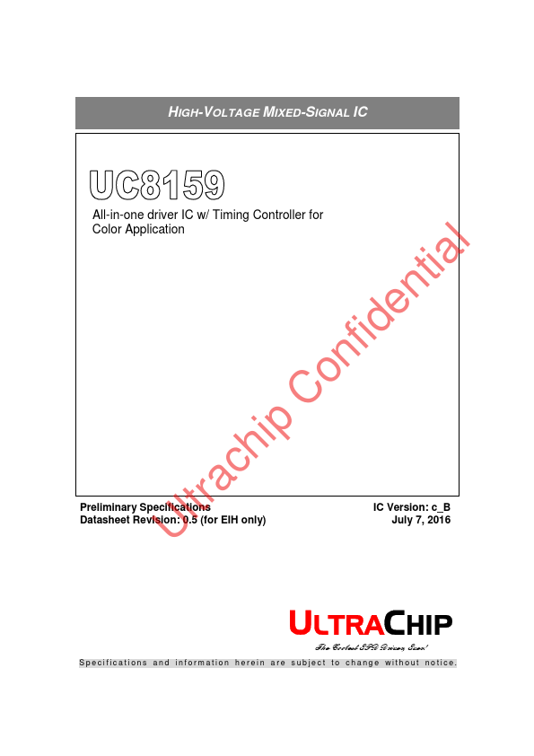 UC8159 Datasheet Preview