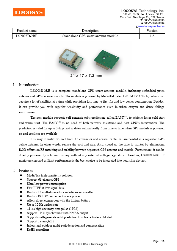 LS2003D-2RE Datasheet Preview