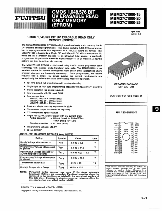 MBM27C1000-25