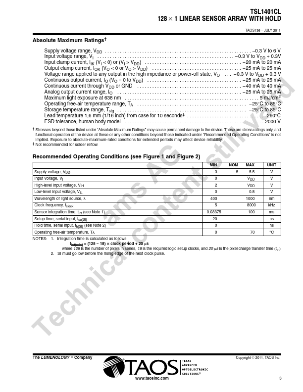 TSL1401CL