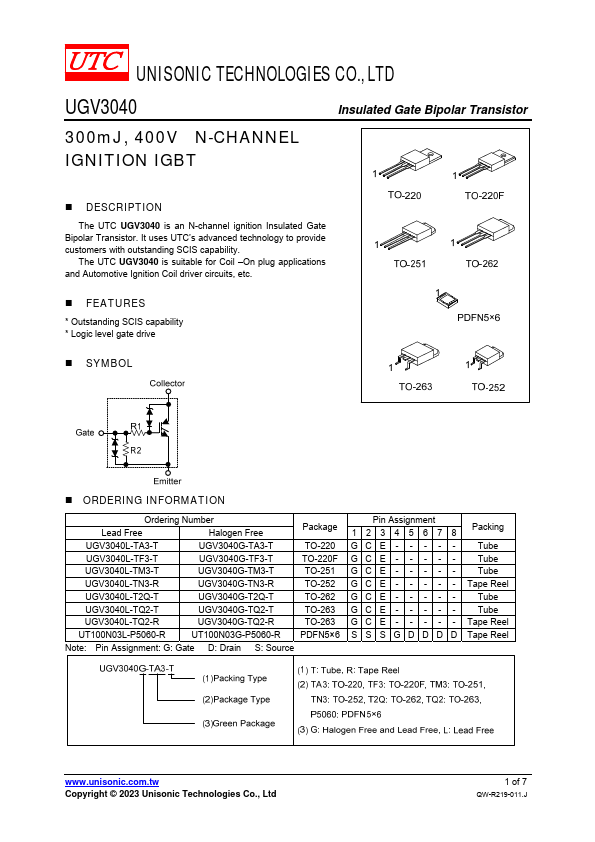 UGV3040 Datasheet Preview