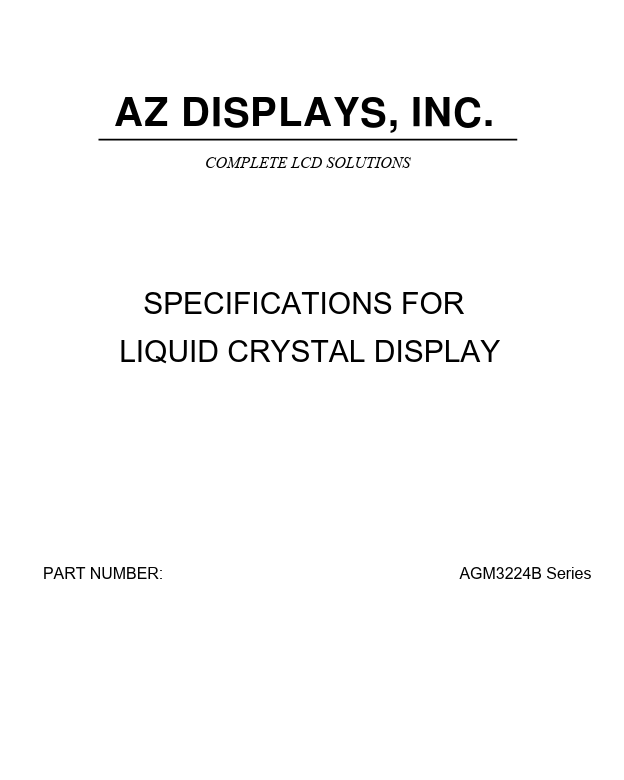 AGM3224B Datasheet Preview