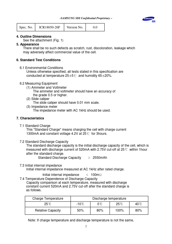 ICR18650-26F