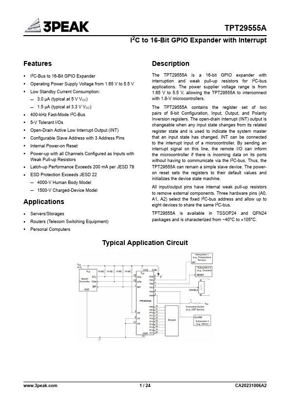 TPT29555A Datasheet Preview