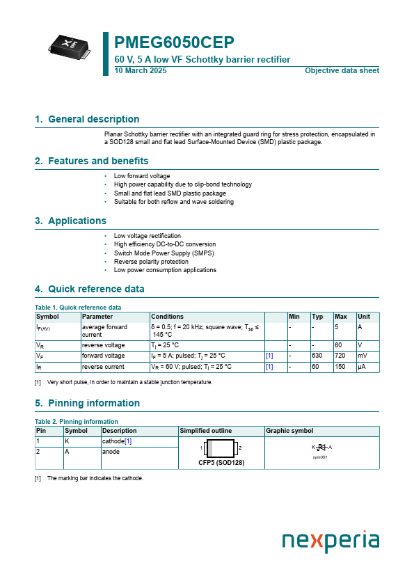 PMEG6050CEP Datasheet Preview
