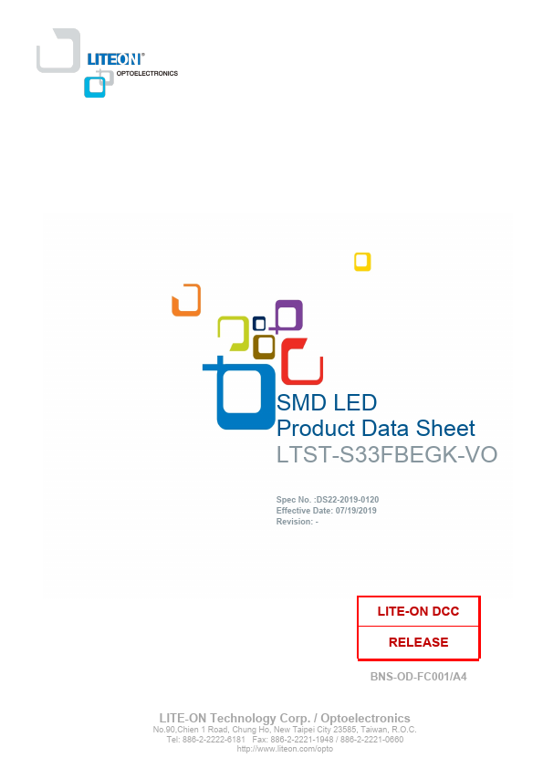 LTST-S33FBEGK-VO SMD LED by LITEON - Datasheet Preview