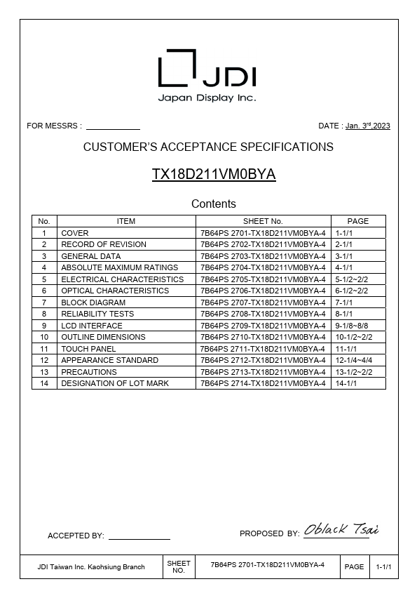 TX18D211VM0BYA Datasheet Preview