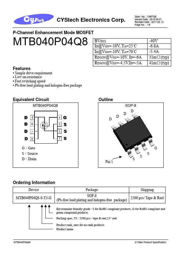 MTB040P04Q8