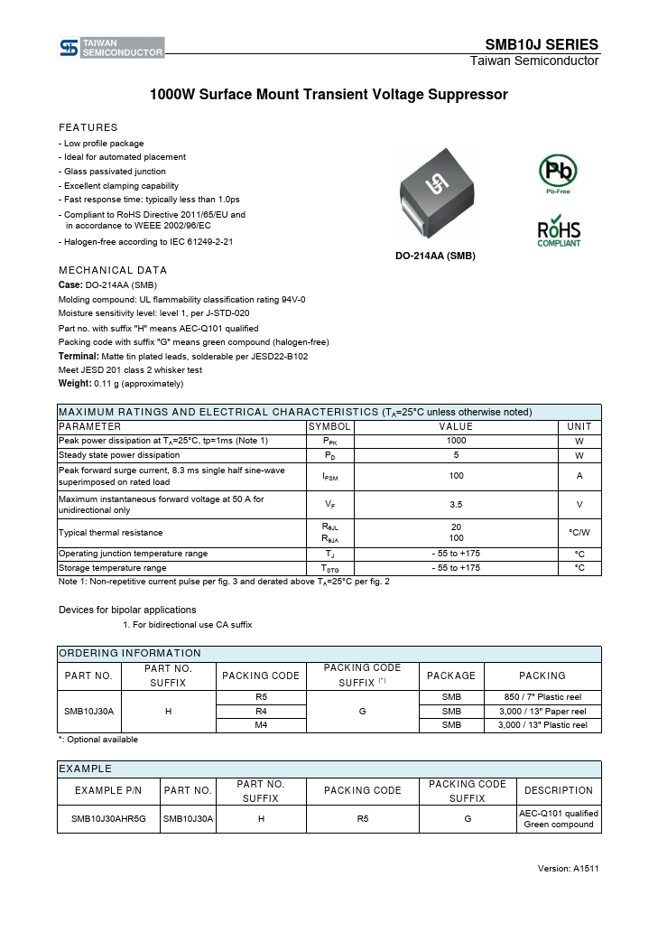 SMB10J15CA