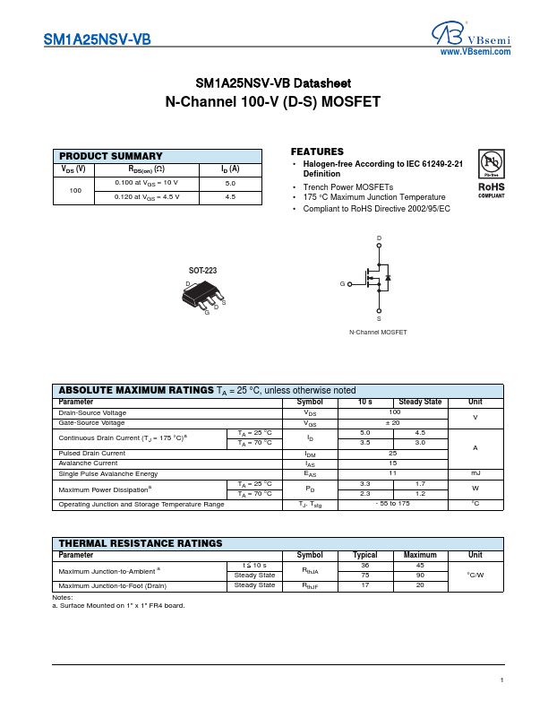 SM1A25NSV Datasheet Preview