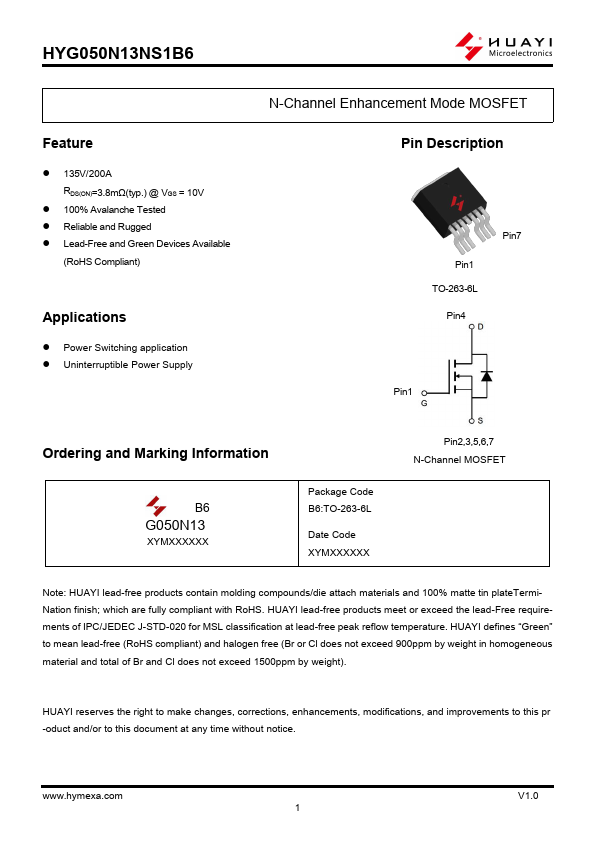 HYG050N13NS1B6 Datasheet Preview