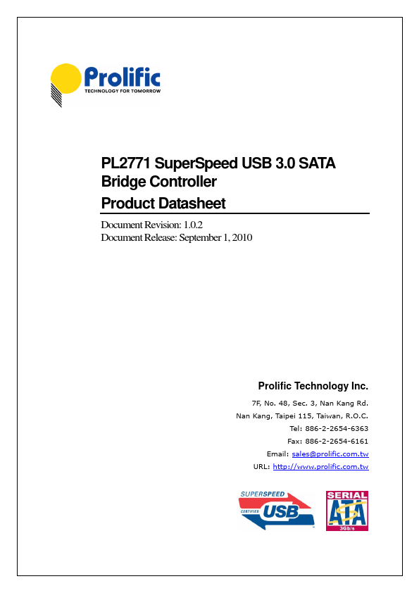 PL2771 Datasheet Preview