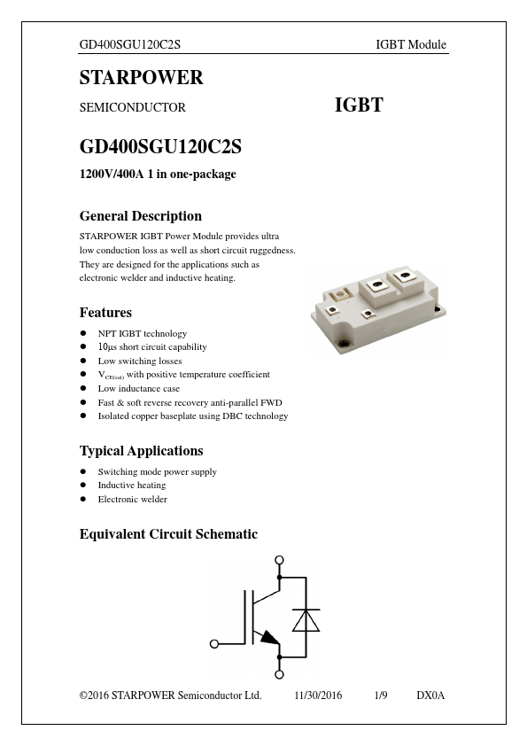 GD400SGU120C2S Datasheet Preview