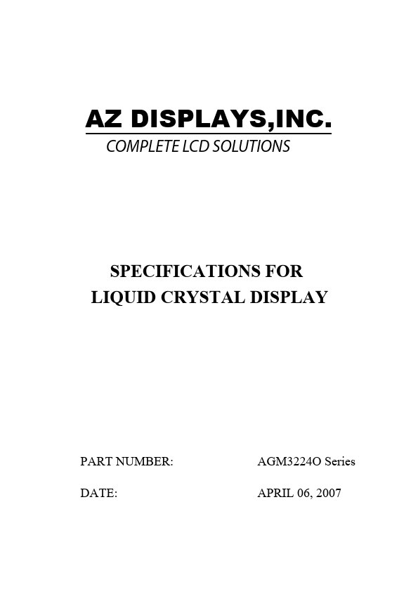 AGM3224O Datasheet Preview