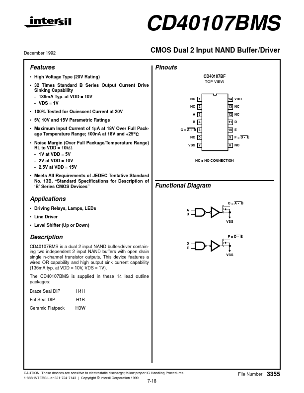 CD40107BMS