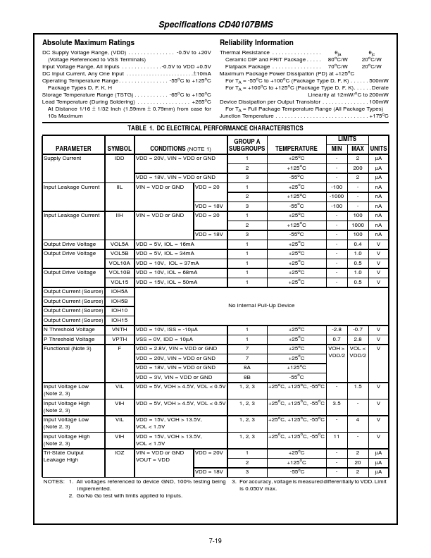 CD40107BMS