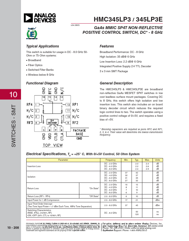 HMC345LP3E