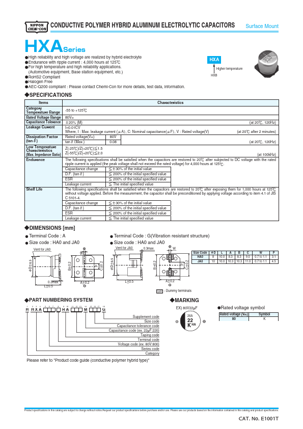 HHXA800ARA220MHA0G