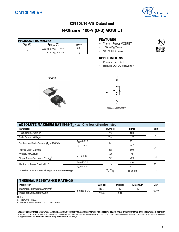QN10L16 Datasheet Preview