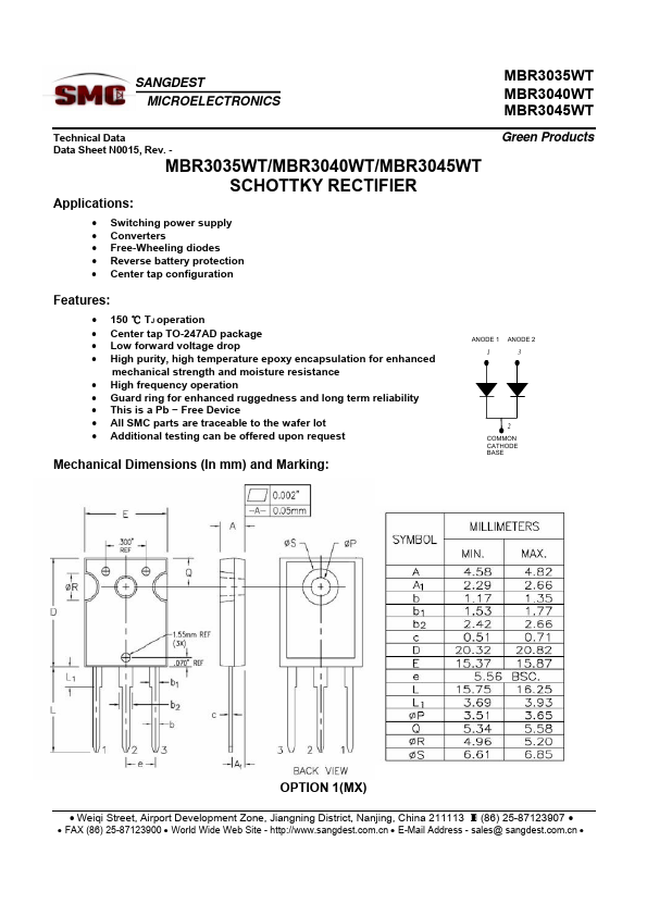 MBR3040WT