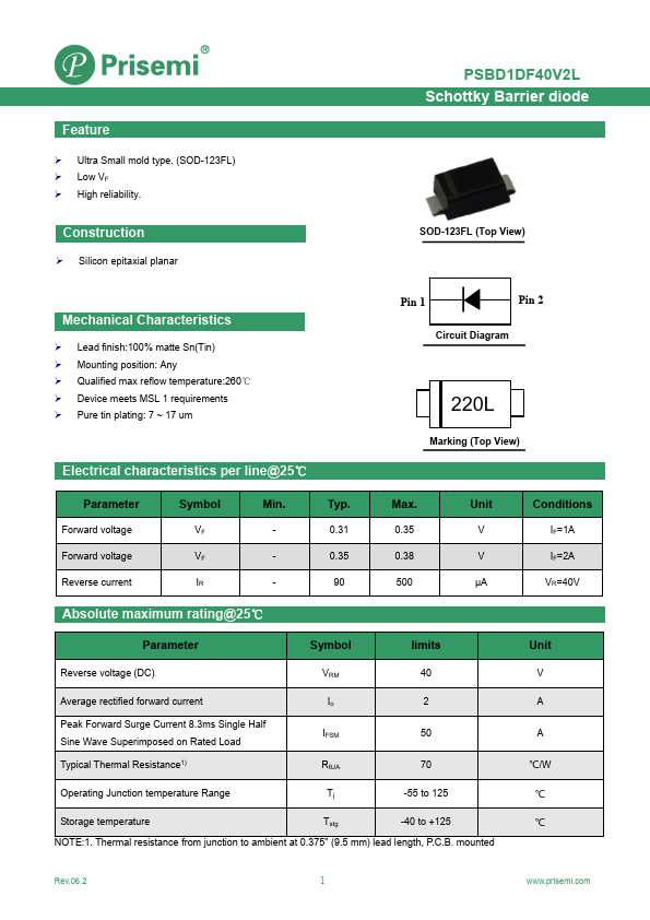 PSBD1DF40V2L Datasheet Preview