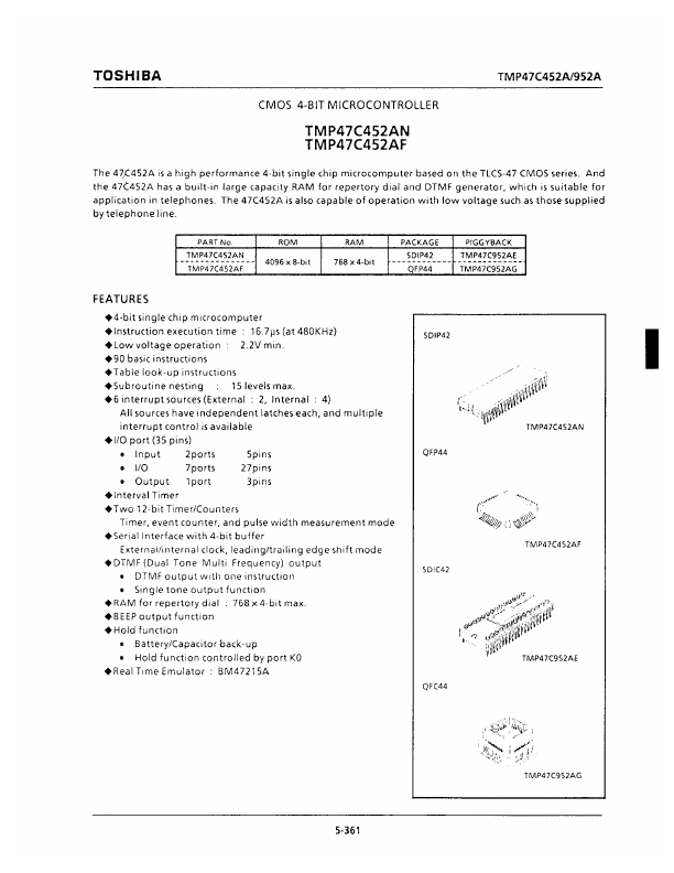 TMP47C452AF