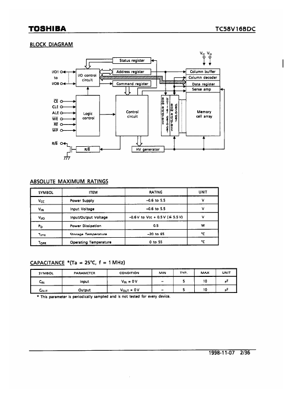 TC58V16BDC