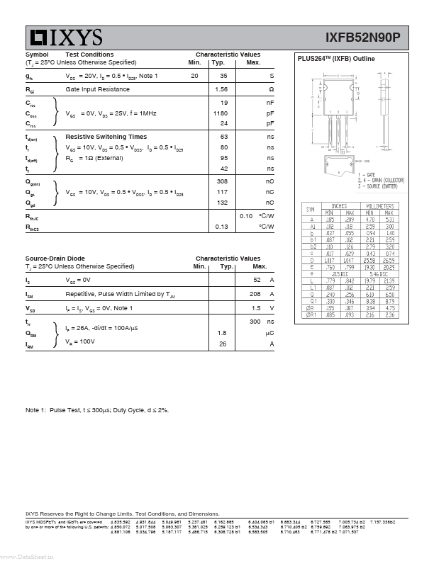 IXFB52N90P