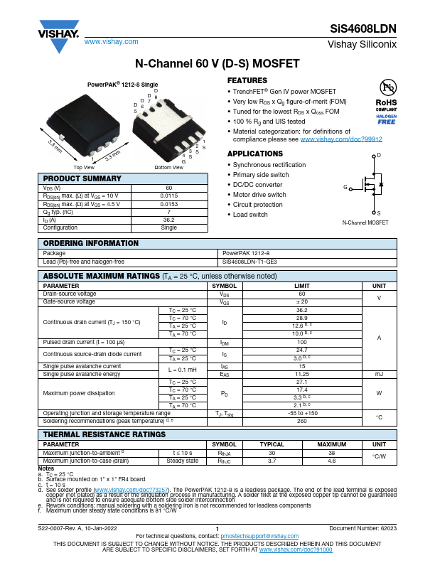 SiS4608LDN Datasheet Preview