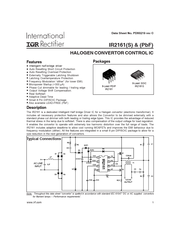 IR2161SPbF