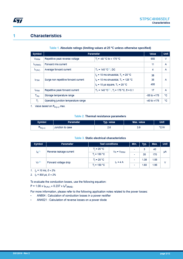 STPSC4H065DLF