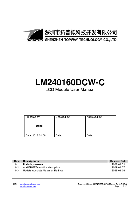 LM240160DCW-C