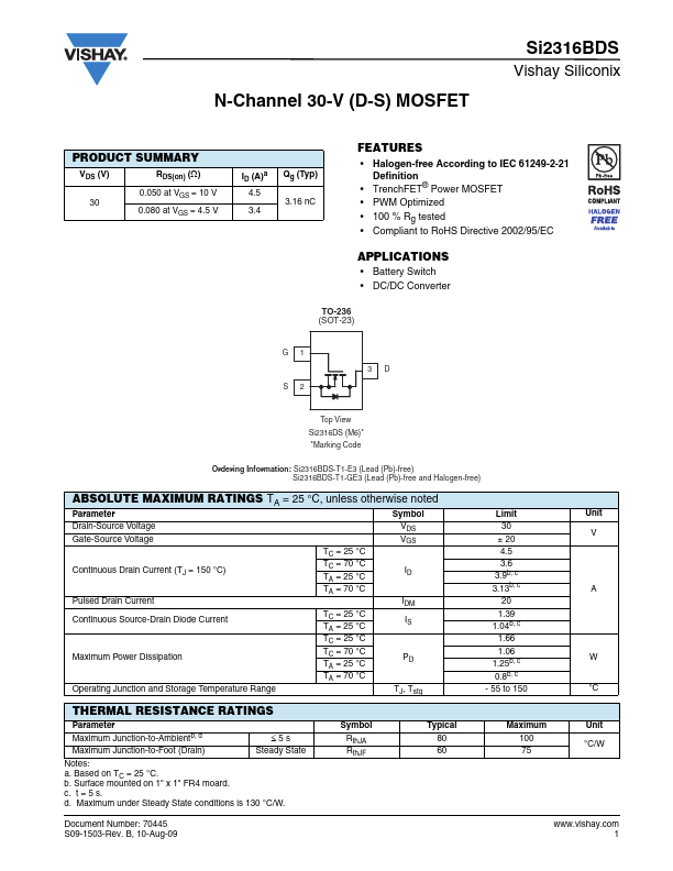 Si2316BDS