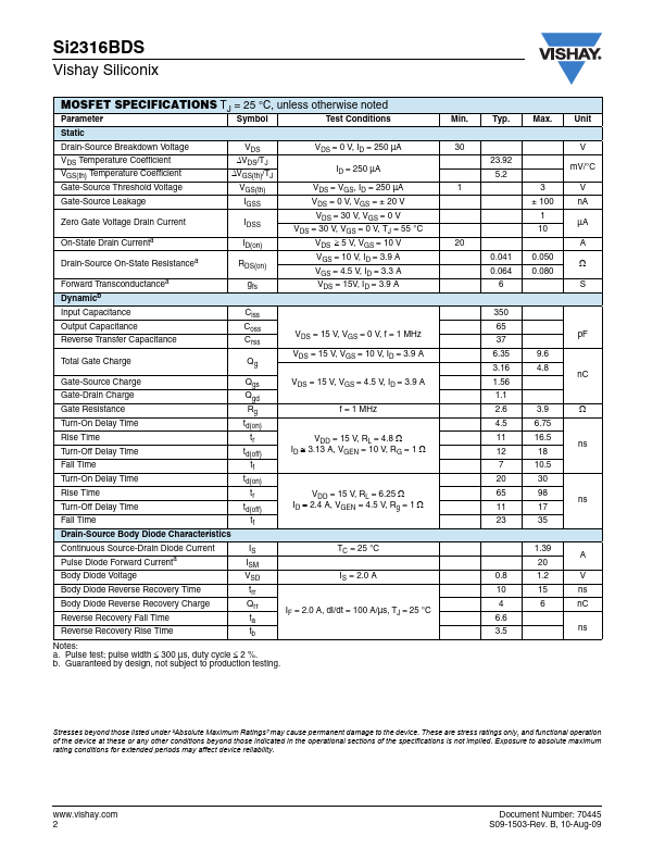 Si2316BDS