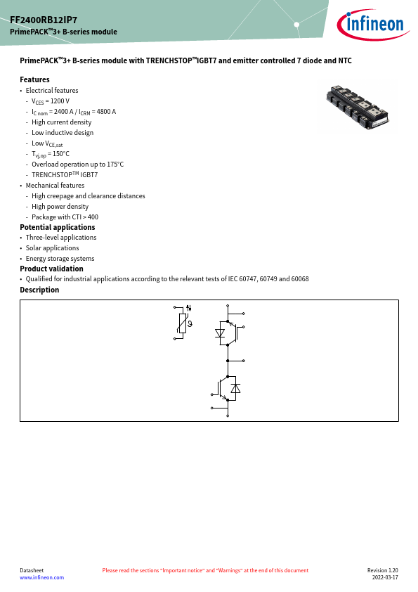 FF2400RB12IP7 Datasheet Preview