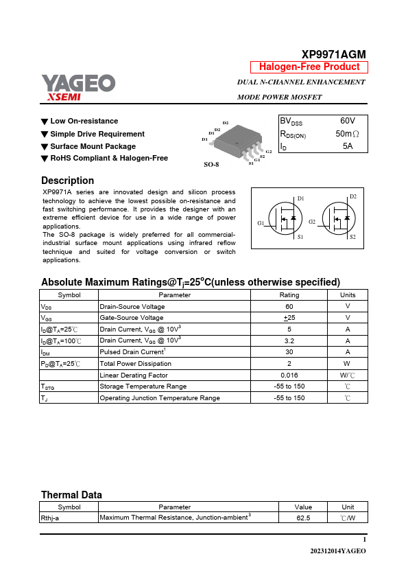 XP9971AGM Datasheet Preview