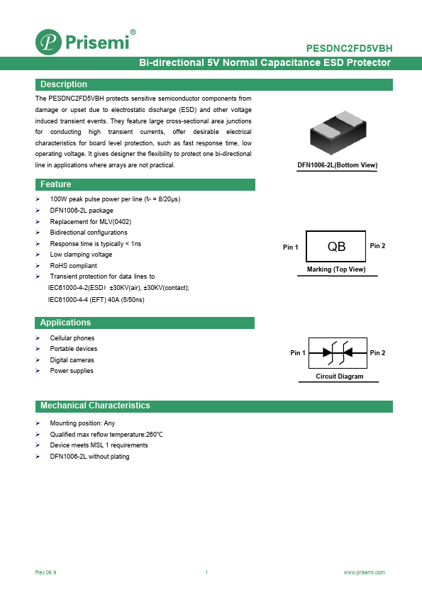 PESDNC2FD5VBH Datasheet Preview