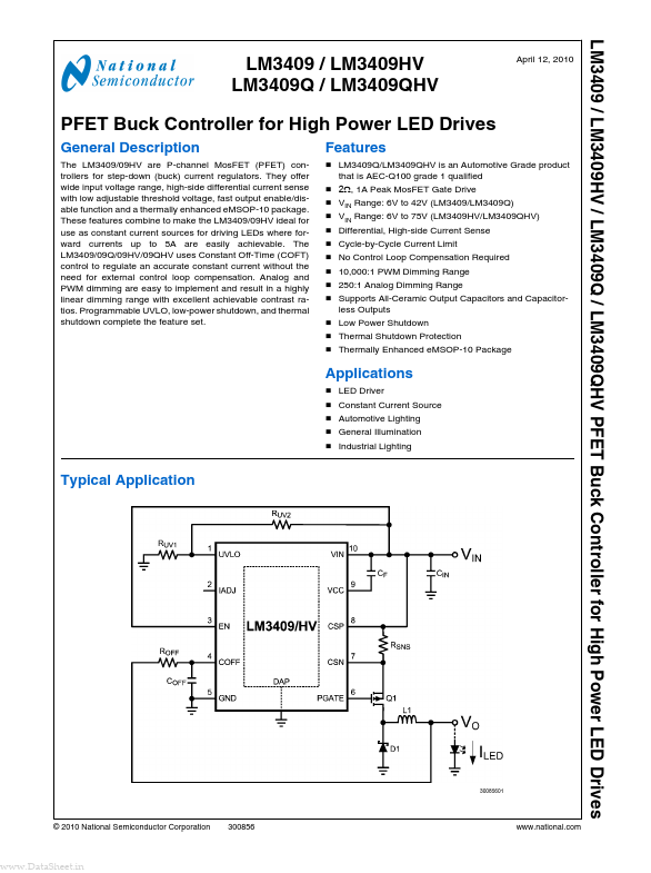 LM3409QHV