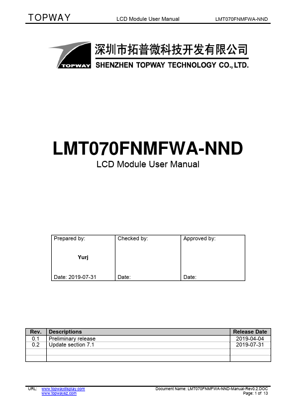 LMT070FNMFWA-NND