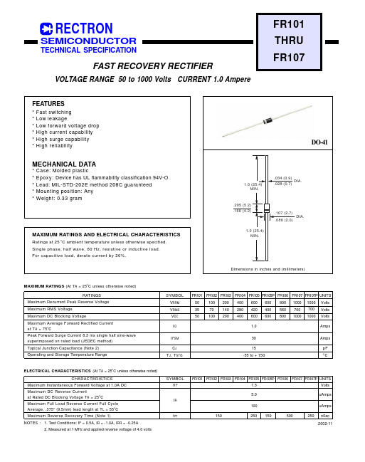FR104 Datasheet Preview