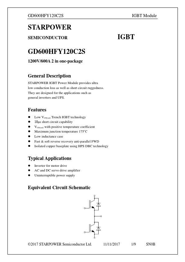 GD600HFY120C2S Datasheet Preview