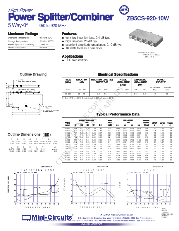 ZB5CS-920-10W