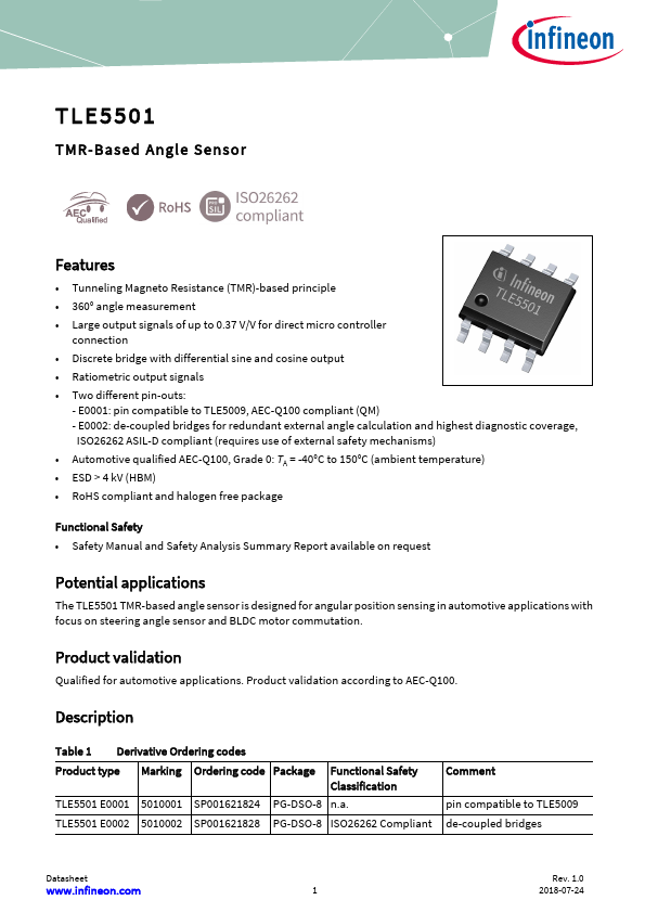 TLE5501 Datasheet Preview