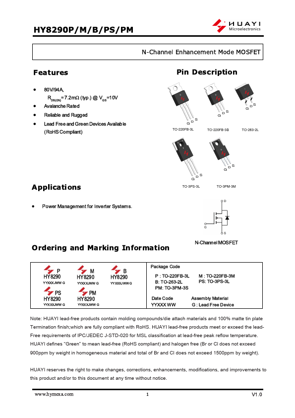 HY8290PS Datasheet Preview