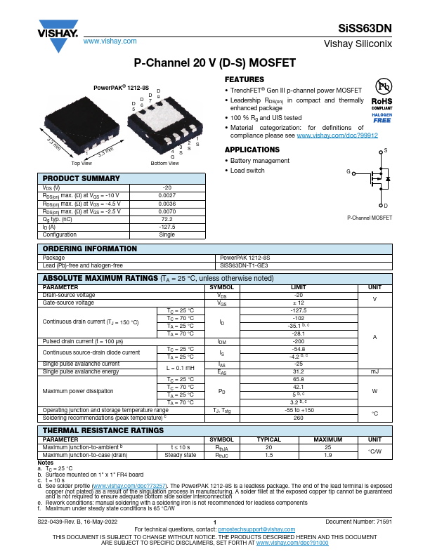 SiSS63DN Datasheet Preview